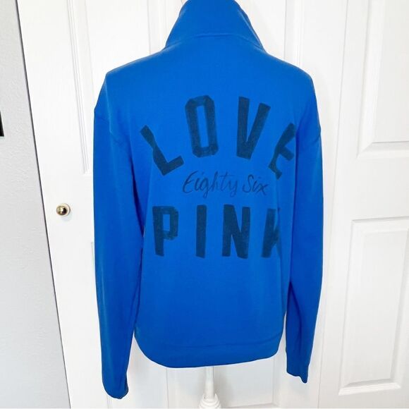 Pink Blue Zip Crewneck Sweatshirt Size XS - Picture 4 of 4